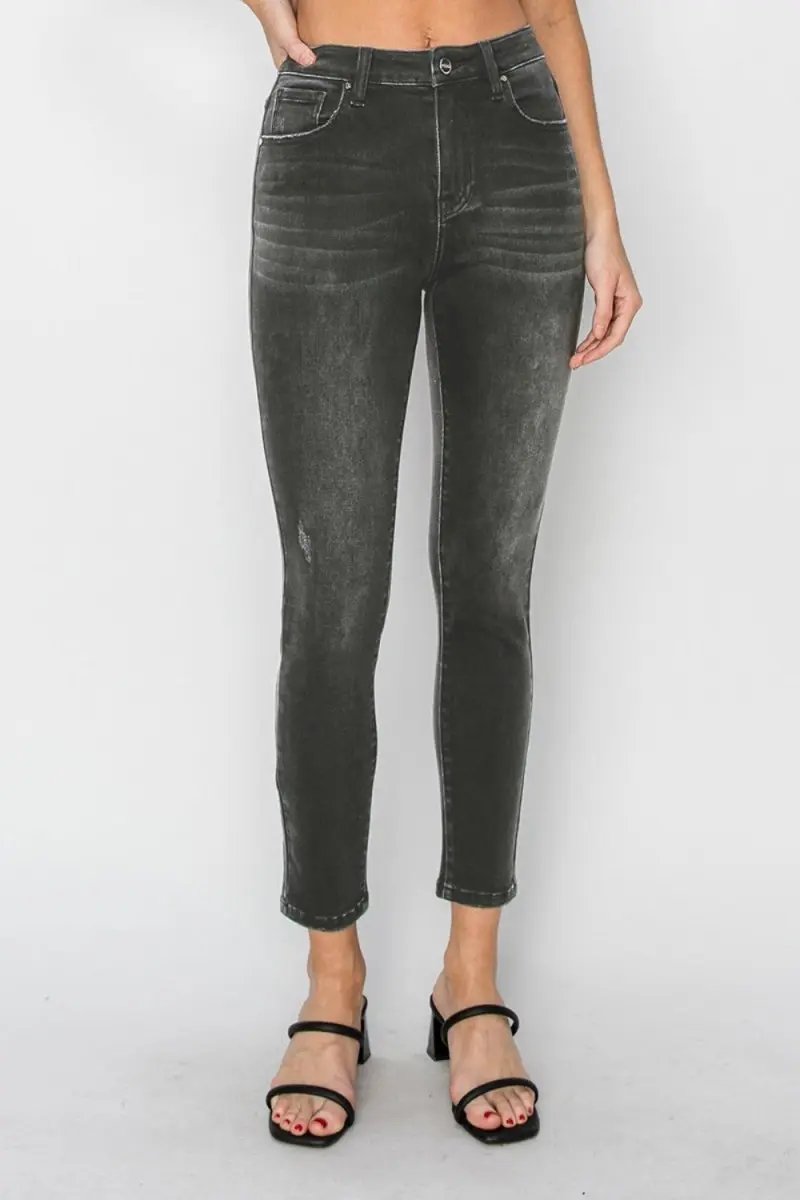 RISEN Full Size High Rise Ankle Skinny Jeans for Women - Love Salve